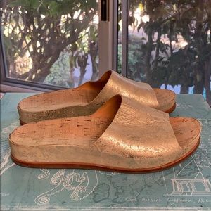 KORK-EASE GOLD SLIDE SANDAL